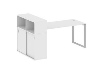 Стол METALL SYSTEM письменный на О-образном м/к с опорным шкафом-купе  БО.РС-СШК-3.4  2010*1120*1098 мм